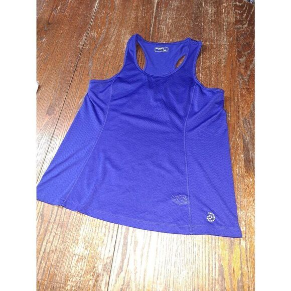 Large be insired Blue Sleeveless Racerback Pullover Tank Top Casual Athletic - Picture 1 of 3